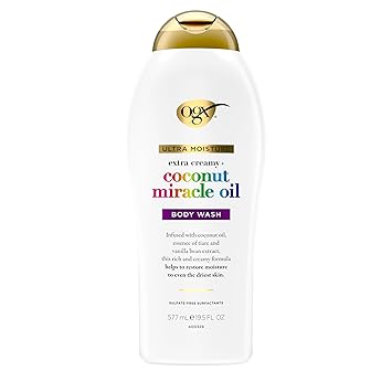 OGX Extra Creamy + Coconut Miracle Oil Ultra Moisture Body Wash, 19.5 Fl Oz Retailxpres