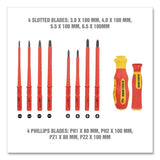 OEMTOOLS 22593 10 Piece Insulated Screwdriver Set, 4 Flathead Screwdrivers, 4 Phillips Screwdrivers, Interchangeable Blades And Electrician Retailxpres