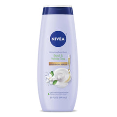 NIVEA Refreshing Basil and White Tea Body Wash with Nourishing Serum, Scented Body Wash for Women, Enriched with Provitamin B5 and Vitamin E, 20 Fl Oz Bottle Retailxpres