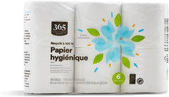 365 by Whole Foods Market, 100% Recycled Bath Tissue, Ultra-Strong, 260 Sheets per Roll, 6 Count Retailxpres