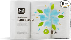 365 by Whole Foods Market, 100% Recycled Bath Tissue, Ultra-Strong, 260 Sheets per Roll, 6 Count Retailxpres