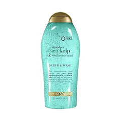 OGX Hydration + Sea Kelp & Hyaluronic Acid Sulfate-Free Lightly Moisturizing Body Scrub with Black Rice, Gentle Exfoliating Daily Body Wash to Soften & Smooth Skin, 19.5 Fl Oz Retailxpres