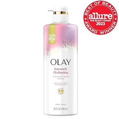 Olay Body Wash for Women, Intensely Hydrating, Hyaluronic Acid Serum Complex, Renews Moisture, Free of Parabens & Phthalates, Vitamin B3 Lameller Technology, For All Skin Types, 26 fl oz Retailxpres