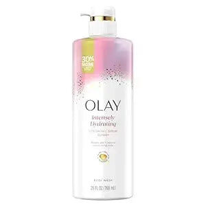 Olay Body Wash for Women, Intensely Hydrating, Hyaluronic Acid Serum Complex, Renews Moisture, Free of Parabens & Phthalates, Vitamin B3 Lameller Technology, For All Skin Types, 26 fl oz Retailxpres