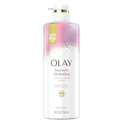 Olay Body Wash for Women, Intensely Hydrating, Hyaluronic Acid Serum Complex, Renews Moisture, Free of Parabens & Phthalates, Vitamin B3 Lameller Technology, For All Skin Types, 26 fl oz Retailxpres