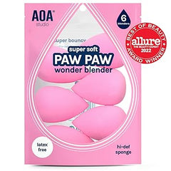 AOA Studio Collection makeup Sponge Set Latex Free and High-definition Set of 6 makeup Wonder blender For Powder Cream and Liquid, Super Soft Wonder Beauty Cosmetic Retailxpres
