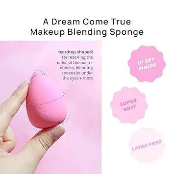 AOA Studio Collection makeup Sponge Set Latex Free and High-definition Set of 6 makeup Wonder blender For Powder Cream and Liquid, Super Soft Wonder Beauty Cosmetic Retailxpres