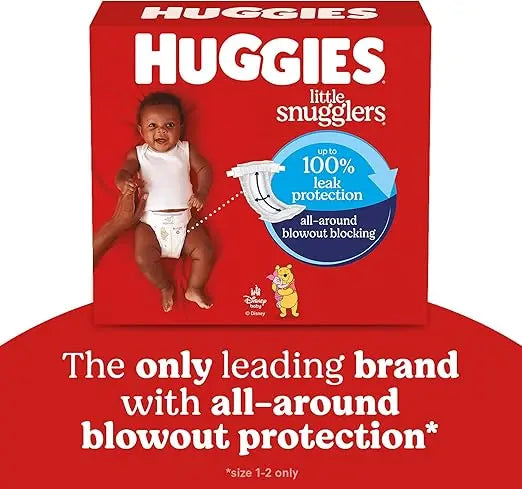 Huggies Size 1 Diapers, Little Snugglers Baby Diapers, Size 1 (8-14 lbs), 32 Count, Packaging May Vary Retailxpres