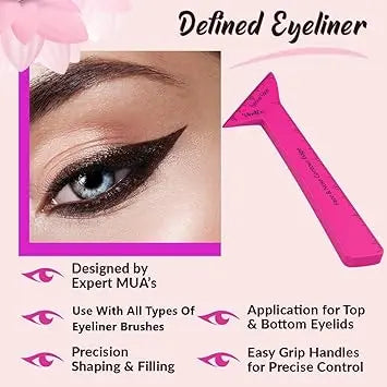Eyeliner Stencils Pencil Liquid Waterproof Tool For Liner Makeup Brush Pen Stamp Thin Sharpener Cat Eyes Small Angled Wing Tip | Real Beginners Techniques Eye Shadow Lines Gel Eyebrow Pomade Black Retailxpres