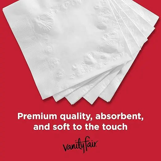 Vanity Fair Everyday Paper Napkins, 100 Count, Disposable Napkins Made Soft And Smooth For Everyday Meals Retailxpres