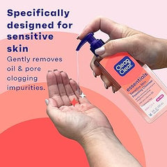 Clean & Clear Essentials Oil-Free Foaming Facial Cleanser, Daily Face Wash with Pro-Vitamin B5 Gently Removes Oil & Pore Clogging Impurities Without Drying Skin, Fragrance-Free, 8 fl. oz Ifelshop
