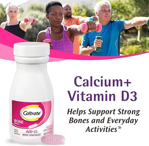 Caltrate 600 Plus D3 Calcium and Vitamin D Supplement Tablets, Bone Health Supplements for Adults - 200 Count Retailxpres