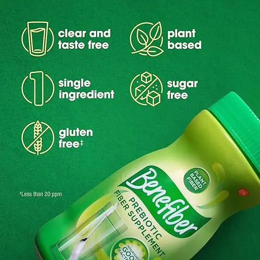 Benefiber Daily Prebiotic Fiber Supplement Powder for Digestive Health, Unflavored - 125 Servings (17.6 Ounces) Retailxpres