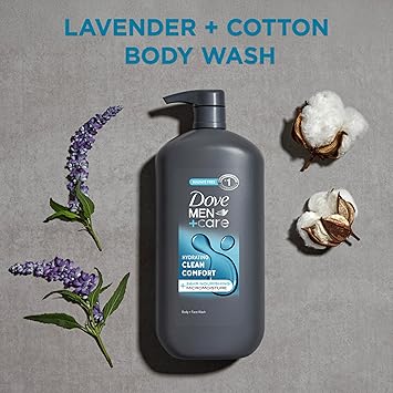 Dove Men+Care Body and Face Wash Hydrating Clean Comfort Men's Body Wash with 24-Hour Nourishing Micromoisture Technology 30 oz Retailxpres