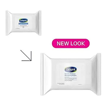 Cetaphil Gentle Makeup Removing Face Wipes, Daily Cleansing Facial Towelettes Gently Remove Makeup, Fragrance and Alcohol Free, 25 Count Retailxpres