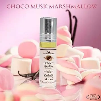 Al-Rehab Choco Musk Marshmallow Perfume Oil Roll-On - 6ml (0.2 oz) | Gourmand Fragrance with Strawberry, Marshmallow & Cocoa | Sweet, Fluffy & Addictive | Arabian Dessert Scent for Women Retailxpres