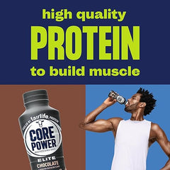 Core Power Elite High Protein Shake, Chocolate, 42g Bottle, 14oz, 12 Pack Retailxpres