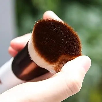 DUcare Foundation Brush,Flat Top Kabuki Brush Synthetic Professional Makeup Brush Liquid Blending Mineral Powder Buffing Stippling Makeup Tools, Rose Golden/White Retailxpres
