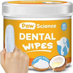 Dog & Cat Teeth Cleaning Wipes - Dental Finger Wipes for Cats & Dogs - Pet Toothbrush & Tooth Brushing Kit - Effective Teeth Cleaner (Unscented) Retailxpres