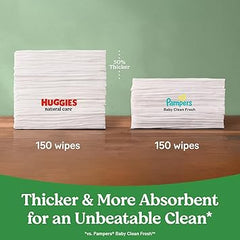 Huggies Natural Care Sensitive Baby Wipes, Unscented, Hypoallergenic, 99% Purified Water, 12 Flip-Top Packs (768 Wipes Total), Packaging May Vary Retailxpres
