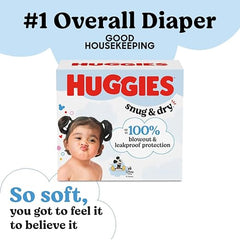 Huggies Size 1 Diapers, Snug & Dry Newborn Diapers, Size 1 (8-14 lbs), 128 Count, Packaging May Vary Retailxpres