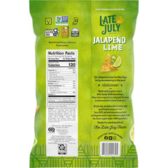 Late July Snacks Jalapeno Lime Tortilla Chips, 7.8 OZ Bag Retailxpres