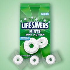 LIFE SAVERS Mints, Bulk Hard Candy Wint-O-Green Breath Mints, 44.93 oz Party Size Retailxpres