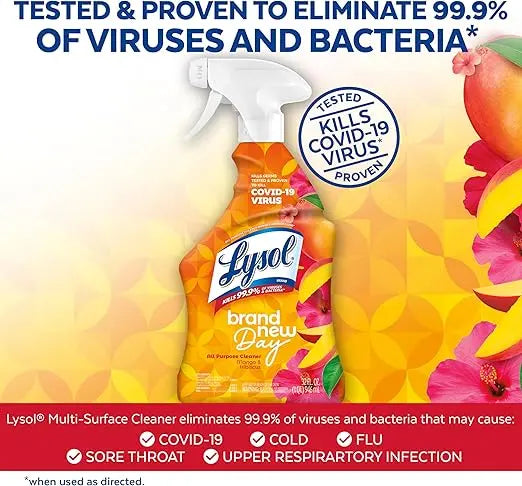 Lysol Cleaning Spray for Bathrooms – Fresh Mango & Hibiscus Fragrance
