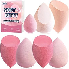 Makeup Sponge Set Foonbe Blender Sponges 7 Pcs for Liquid, Cream, and Powder, Latex Free, Multi colored Beauty Sponges with 1 Mini Sponge, Vegan & Cruelty-Free Retailxpres