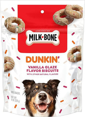 Milk-Bone Dunkin' Vanilla Glaze Flavor Dog Biscuits with Other Natural Flavors, 8 oz Bag Retailxpres