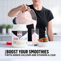 Muscle Milk Genuine Protein Powder, Vanilla Crème, 1.93 Pounds, 12 Servings, 32g Protein, 2g Sugar, Calcium, Vitamins A, C & D, NSF Certified for Sport, Energizing Snack, Packaging May Vary Retailxpres