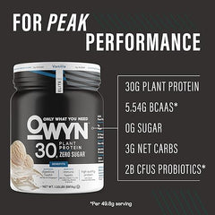 OWYN Only What You Need Pro Elite High Protein Powder, 30g Vegan Protein for Workout Recovery, Delicious Smooth Taste, Zero Sugar, Low Net Carbs, Vanilla, 12 Servings (1.32 LB) Retailxpres