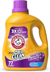 ARM & HAMMER Plus OxiClean Odor Blasters Fresh Burst, 77 Loads Liquid Laundry Detergent, 100.5 Fl oz Retailxpres