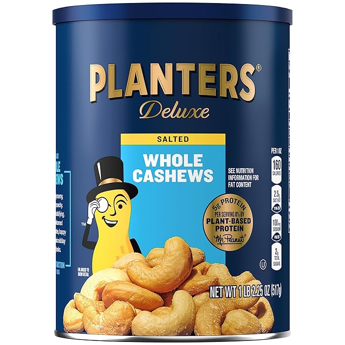 Planters Deluxe Salted Cashews 1 lb
