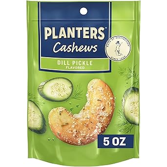 PLANTERS Cashews Dill Pickle - Trail Mix Snack Packs - Snacks with Dill Pickle, Snack Pack, Party Trail Mix, 5 Oz Bag, Pack of 1 Retailxpres