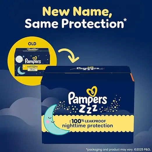 Pampers ZZZ Overnight Diapers, Size 7 (41+ lbs), 36 Count, Nighttime Protection Disposable Baby Diaper, Night Time Leak and Skin Protection Retailxpres