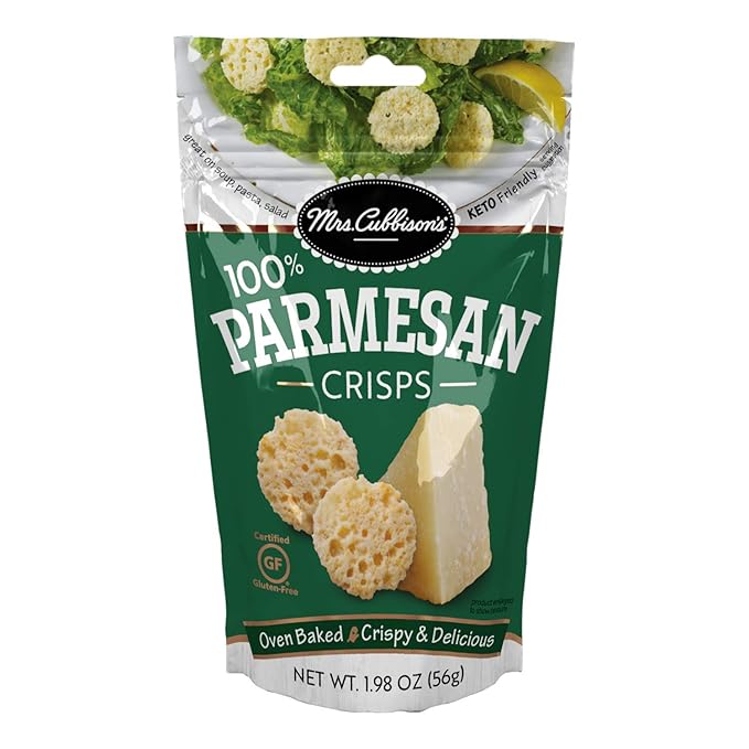 Mrs. Cubbison's Flavor 100 Real Keto Friendly Great for Snacking and Salad Topper, Parmesan Cheese Crisps, 1.98 Ounce Retailxpres
