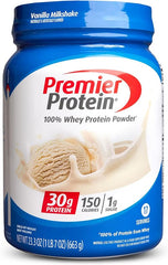 Premier Protein Powder, Vanilla Milkshake, 30g Protein, 1g Sugar, 100% Whey Protein, Keto Friendly, No Soy Ingredients, Gluten Free, 17 Servings, 23.3 Ounces Retailxpres