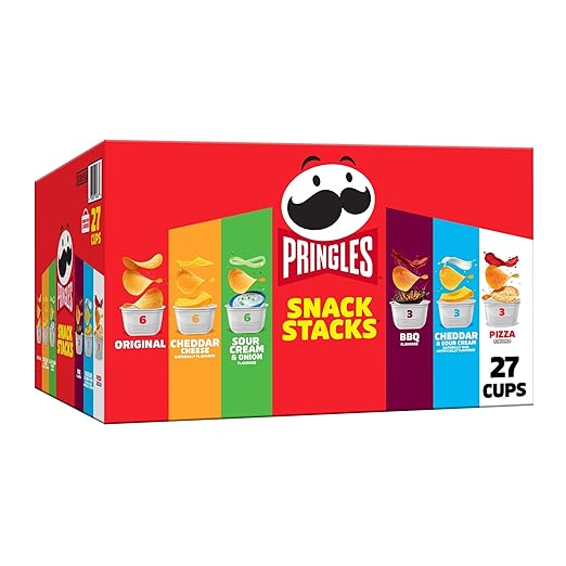Pringles Potato Crisps Chips, Snack Stacks, Lunch Snacks, Variety Pack (27 Cups) Retailxpres