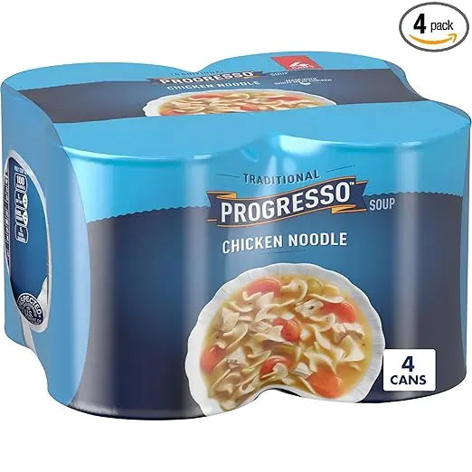 Progresso Traditional, Chicken Noodle Soup, Ready To Serve, 19 oz., 4 Pack Retailxpres