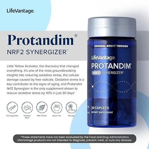Protandim Nrf2 Synergizer (30 Caps) Nrf2 Activator, Healthy Aging Supplement, Antioxidants Fight Oxidative Stress, 5 Herb Blend, Supports Cellular Health, Ashwagandha, Turmeric, Milk Thistle Retailxpres