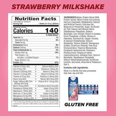 Pure Protein Strawberry Protein Shake, 30g Complete Protein, Ready to Drink and Keto-Friendly, Vitamins A, C, D, and E plus Zinc to Support Immune Health, 11oz Bottles, 12 Pack Retailxpres