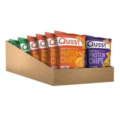 Quest Nutrition Tortilla Style Protein Chips Variety Pack, Chili Lime, Nacho Cheese, Loaded Taco, Low Carb, High Protein, Gluten Free, 1.1 oz (Pack of 12) Retailxpres