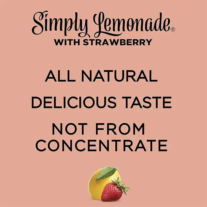 Simply Lemonade with Strawberry, 52 Fl Oz Bottle Retailxpres