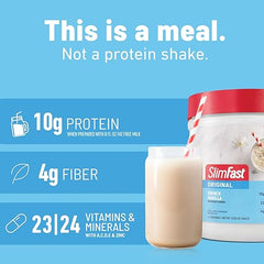 SlimFast Meal Replacement Powder, Original French Vanilla, Weight Loss Shake Mix, 10g of Protein, 22 Servings (Packaging May Vary) Retailxpres
