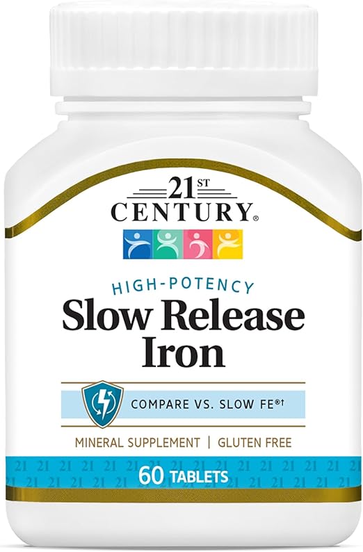 21st Century Slow Release Iron Tablets, 60 Count Retailxpres