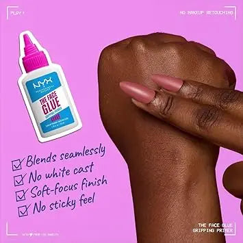 NYX PROFESSIONAL MAKEUP The Face Glue Gripping Primer, Hydrating Makeup Primer with Up To 24HR Wear, Vegan & Cruelty Free Retailxpres