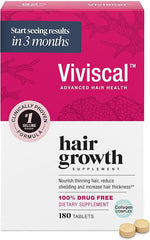 Viviscal Hair Growth Supplements for Women, Thicker Fuller Hair Support for Thinning Hair and Hair Loss, with Biotin and Marine Collagen, Drug-Free, 180 Tablets, 90-Day Supply Ifelshop