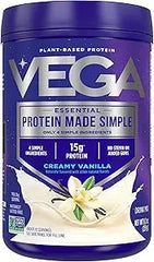 Vega Protein Made Simple Protein Powder, Vanilla - Stevia Free, Vegan, Plant Based, Healthy, Gluten Free, Pea Protein for Women and Men, 9.2 oz (Packaging May Vary) Retailxpres