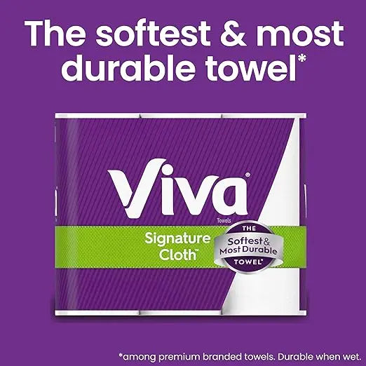 Viva Signature Cloth Paper Towels, 3 Double Rolls, 86 Sheets per Roll Retailxpres